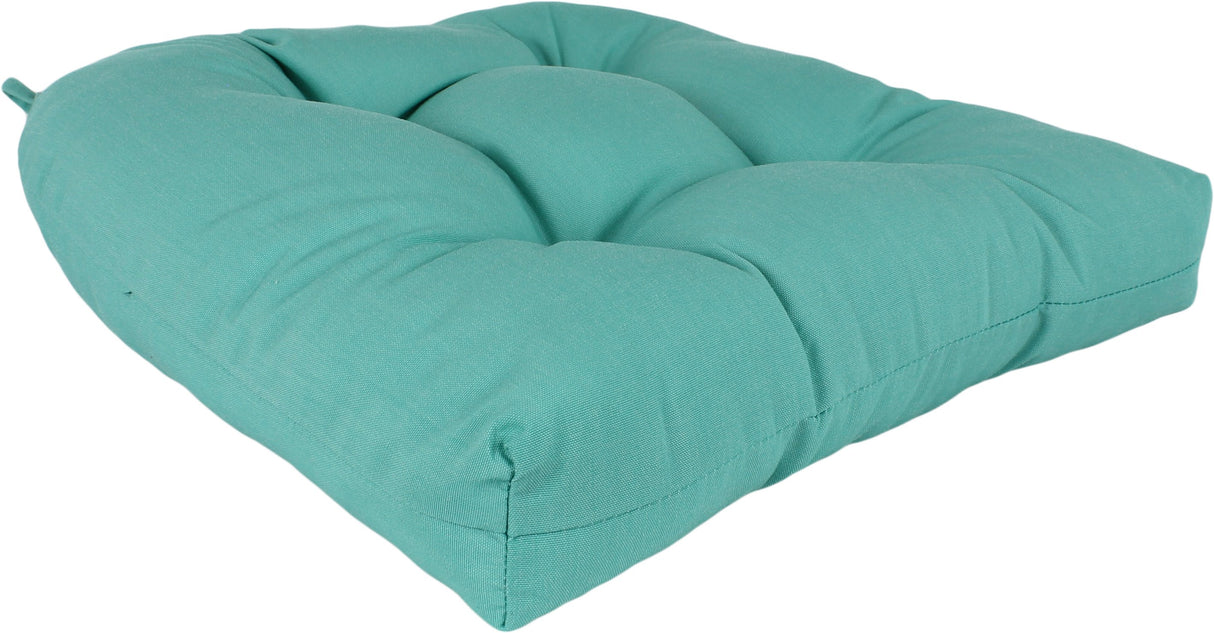 Lakeside Teal Canvas Indoor / Outdoor Seat Cushion Patio D Cushion