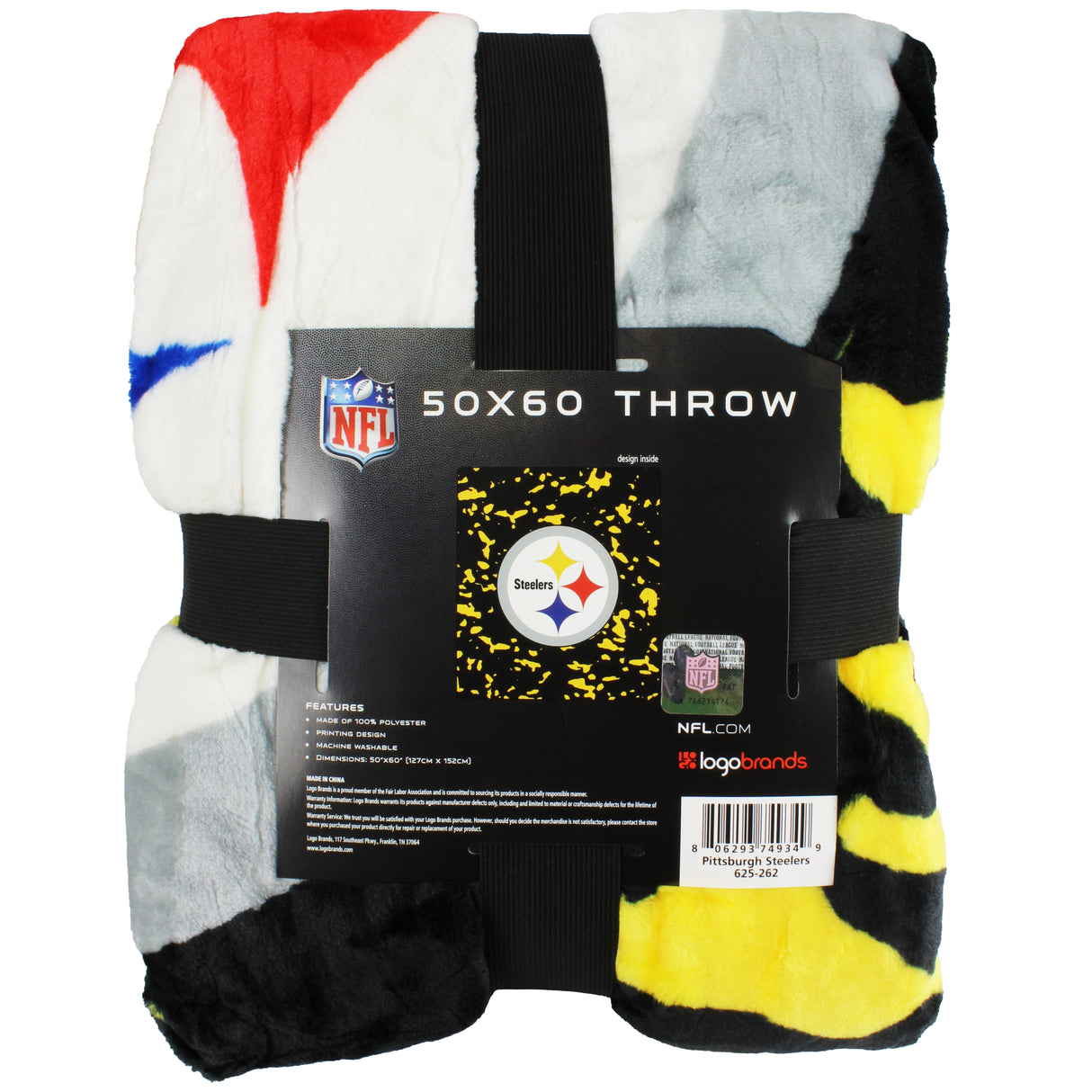 Pittsburgh Steelers NFL Throw Blanket, 50" x 60"