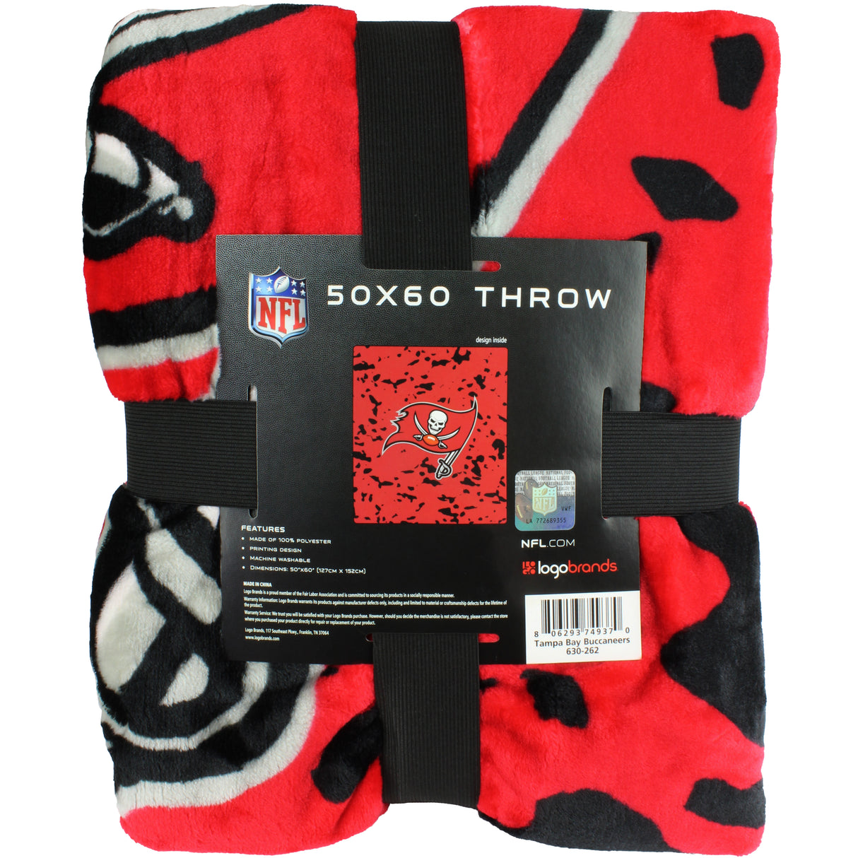 Tampa Bay Buccaneers NFL Throw Blanket, 50" x 60"