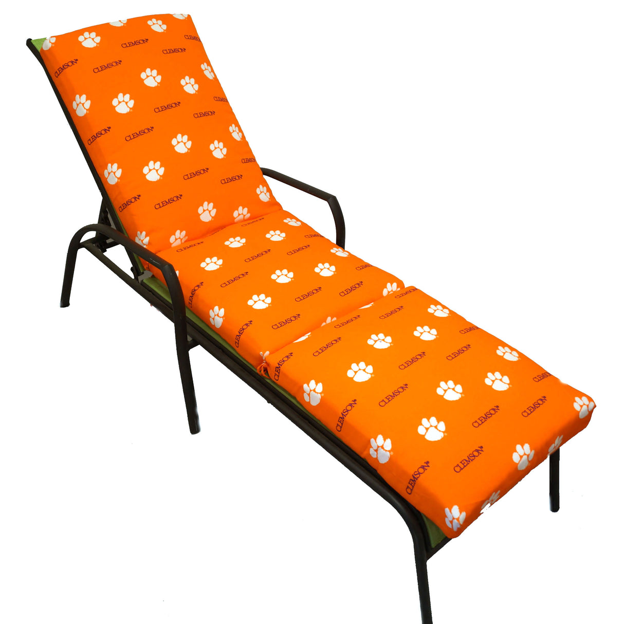 Clemson Tigers Three Piece Chaise Lounge Cushion