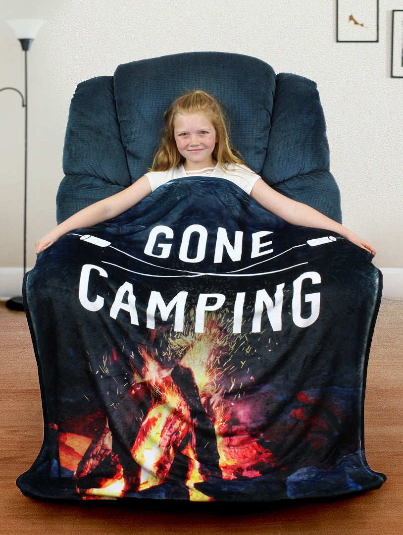 Gone Camping Throw Blanket