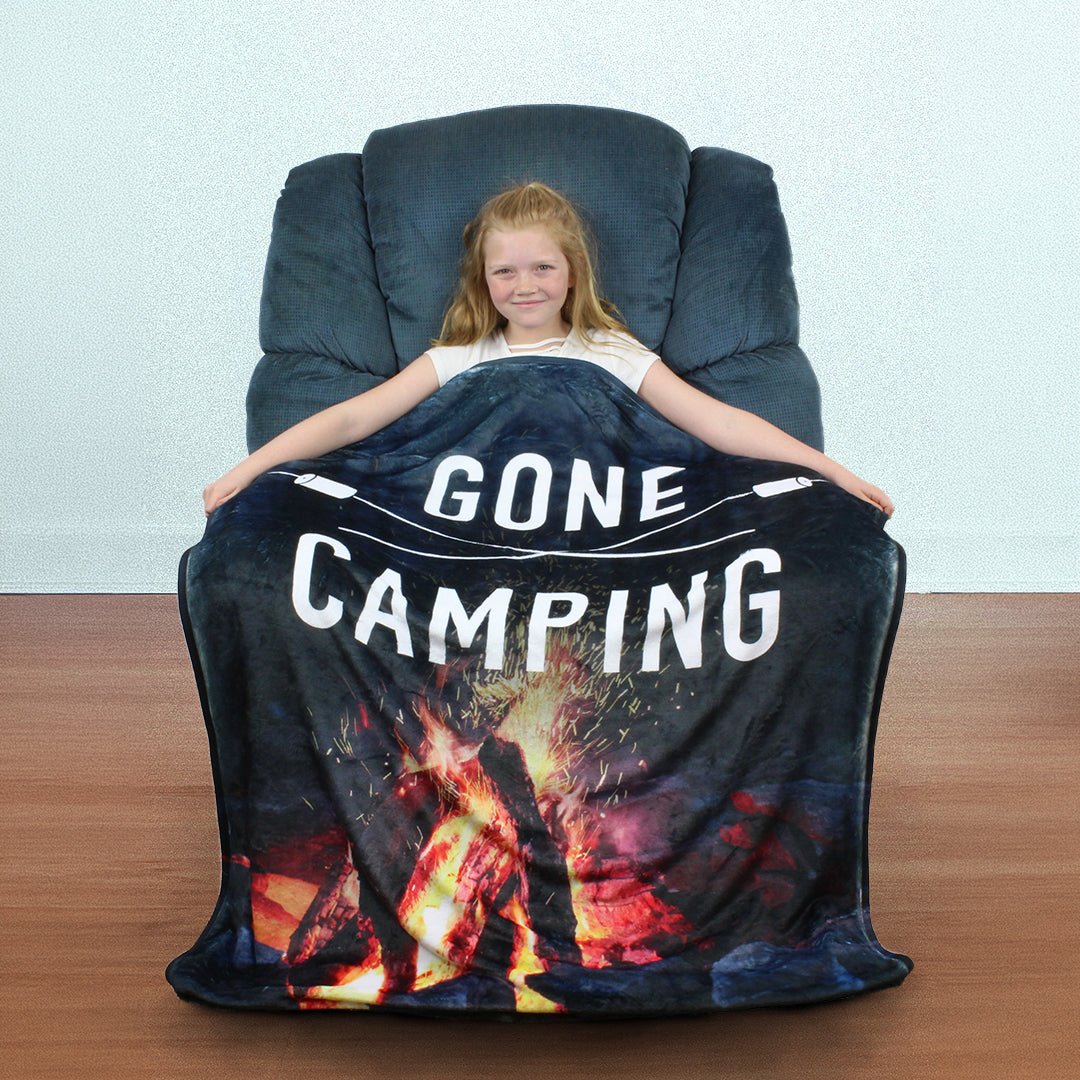 Gone Camping Throw Blanket