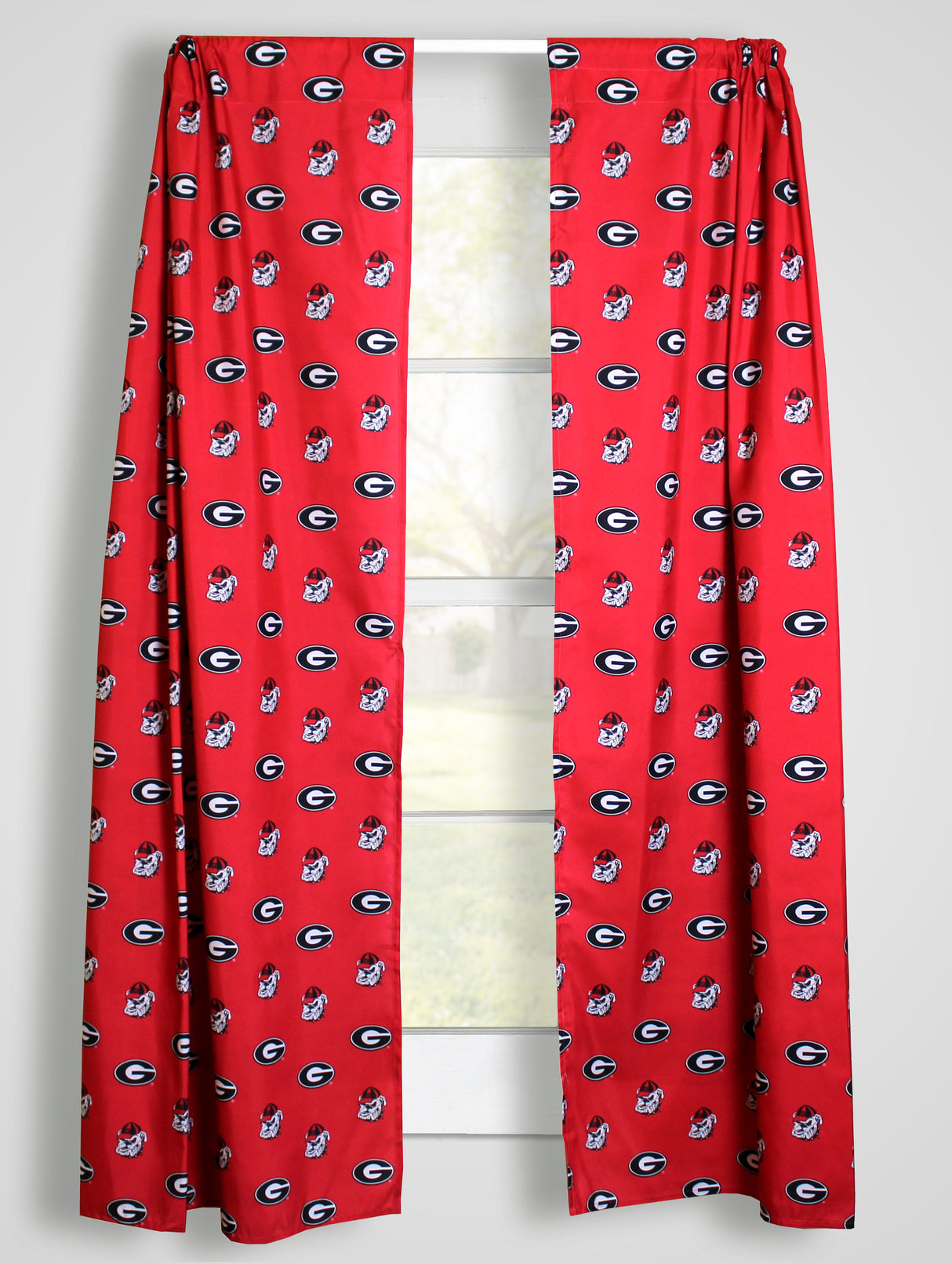 Georgia Bulldogs Curtain Panels - 63" or 84"