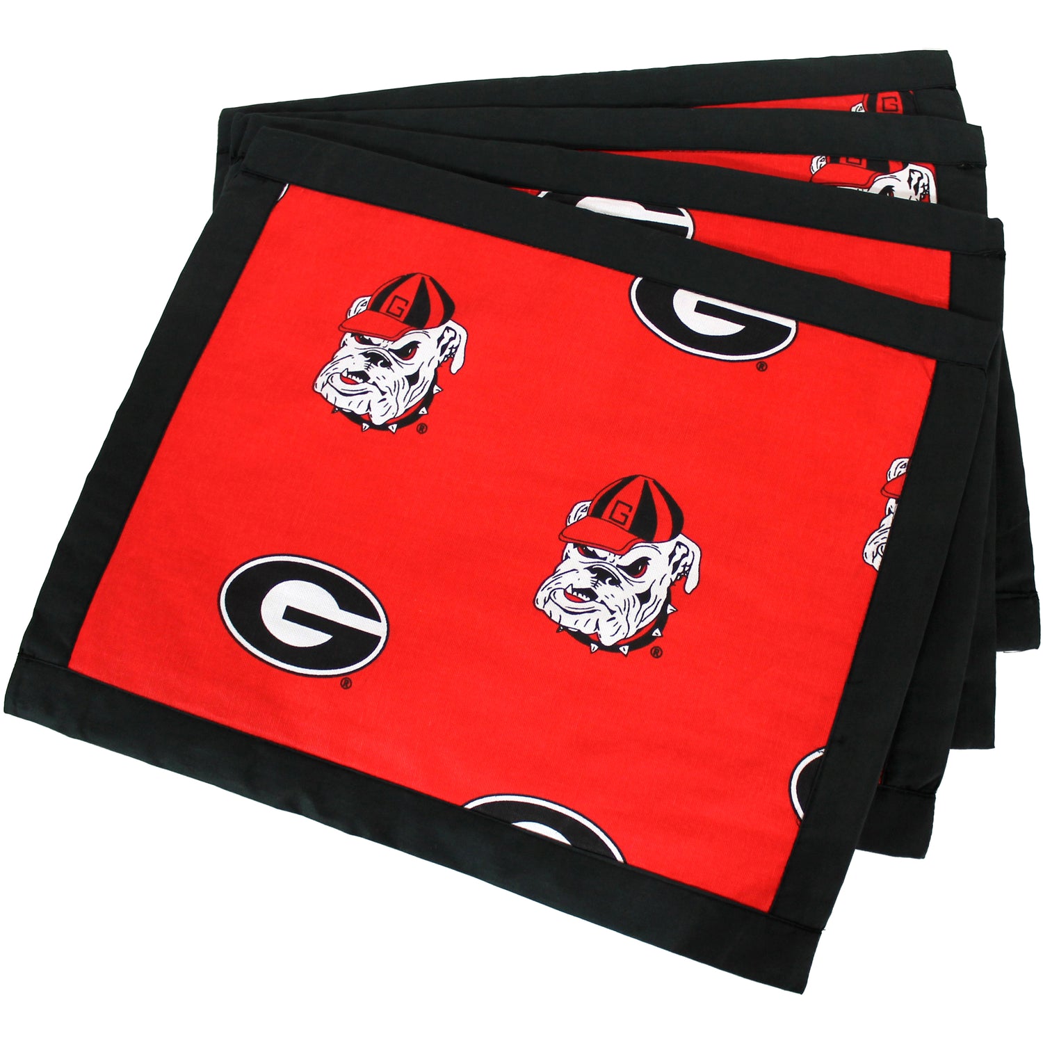 Georgia Bulldogs Placemat Set, Set of 4 Cotton and Reusable Placemats