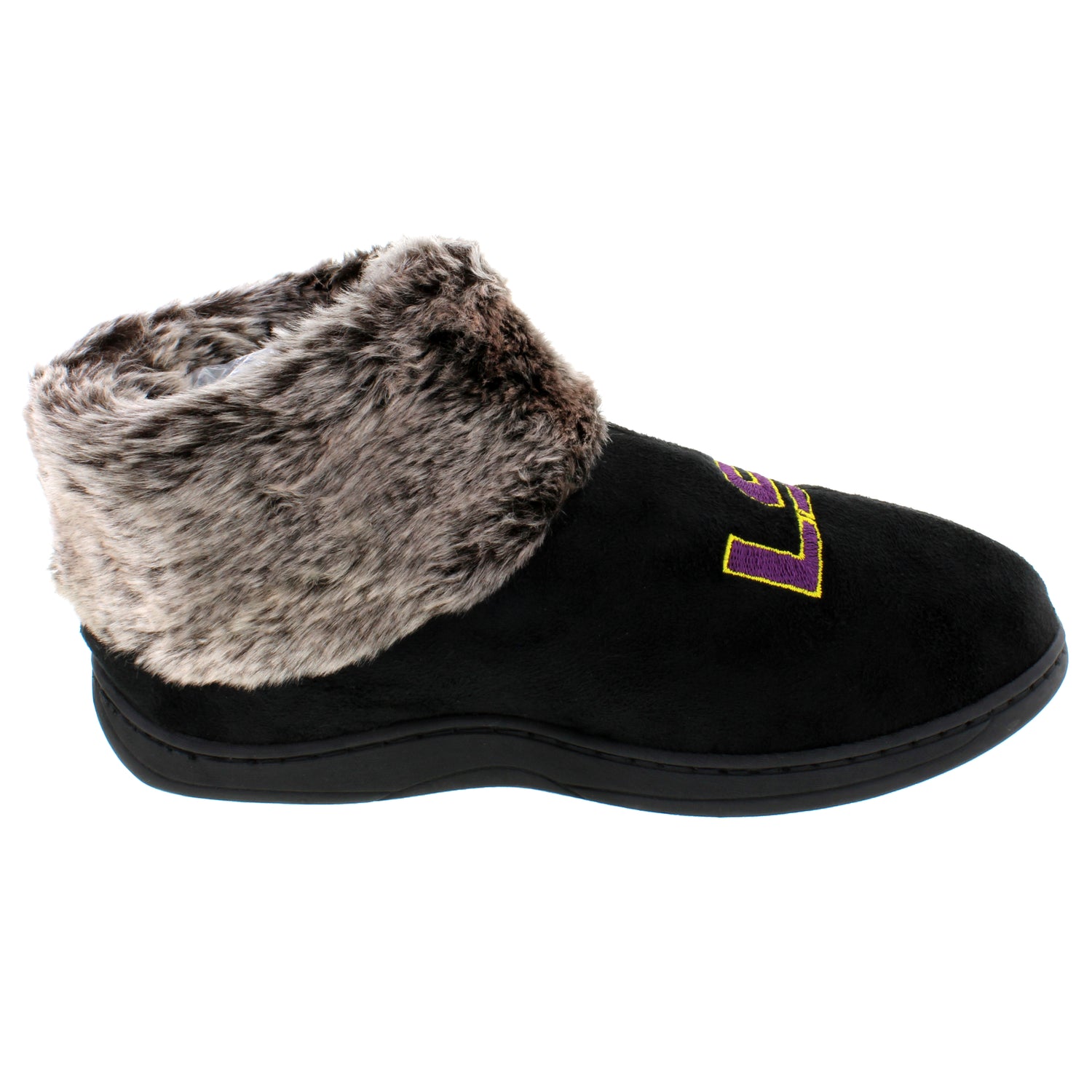 LSU Tigers Faux Sheepskin Furry Top Slipper