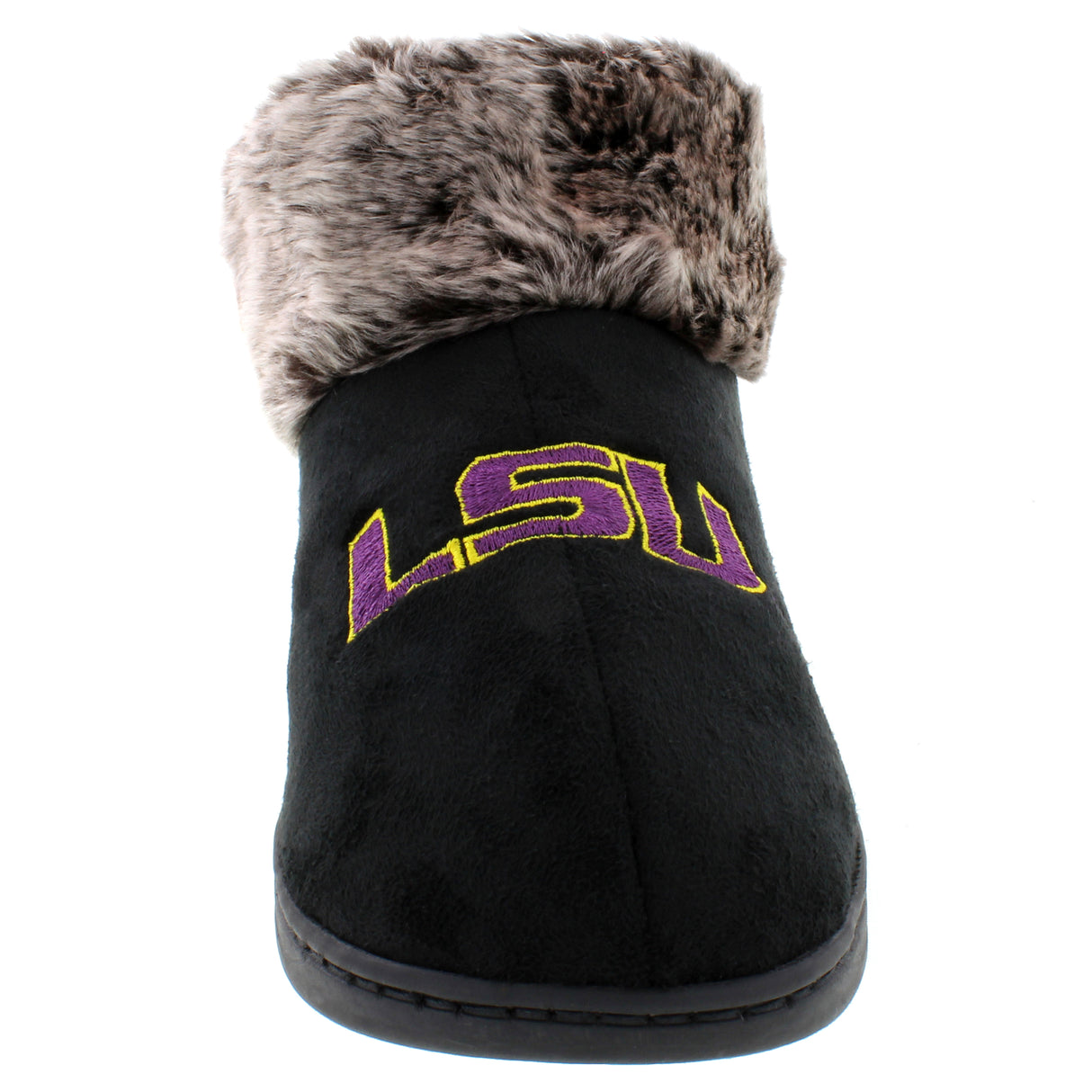 LSU Tigers Faux Sheepskin Furry Top Slipper
