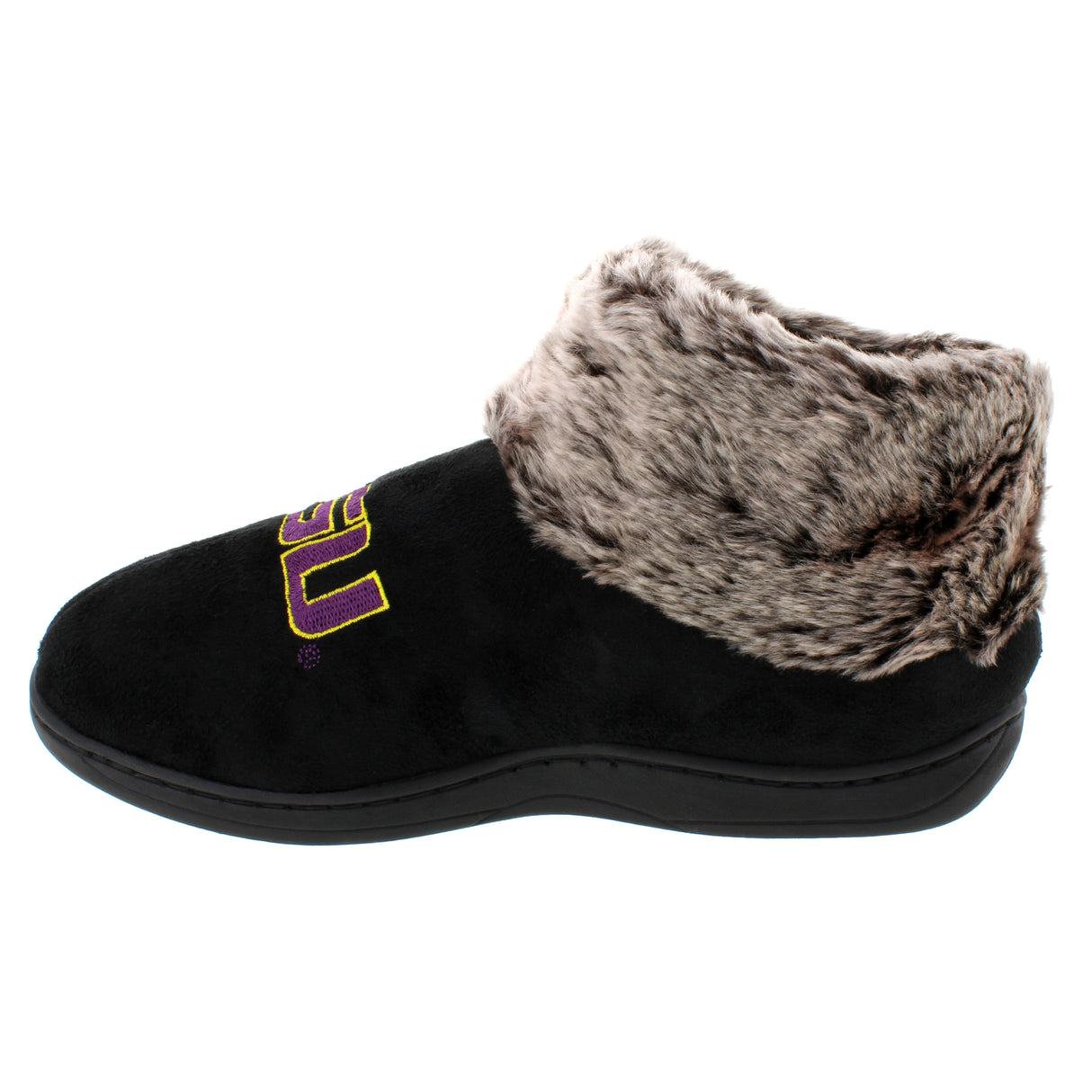 LSU Tigers Faux Sheepskin Furry Top Slipper