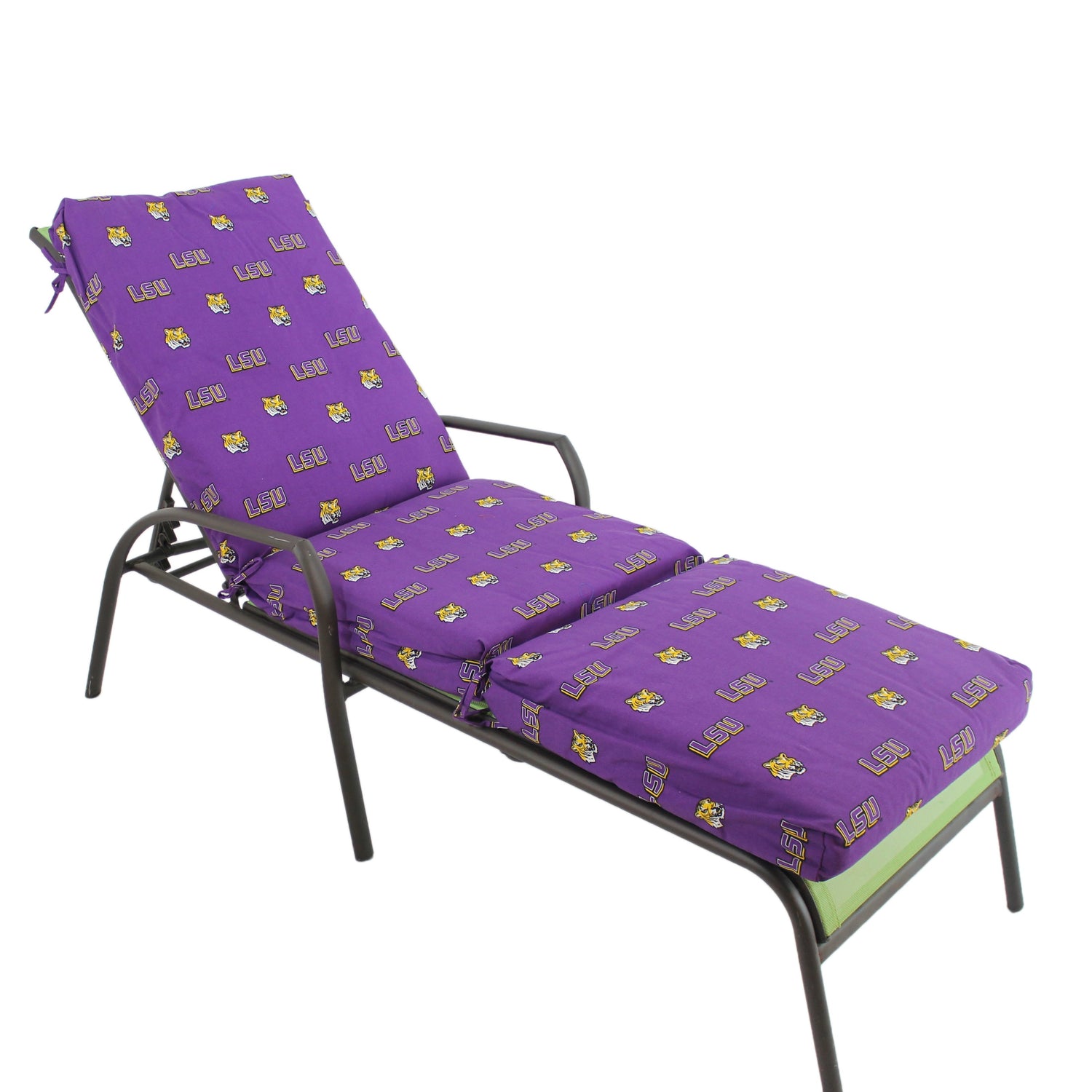 LSU Tigers Three Piece Chaise Lounge Cushion