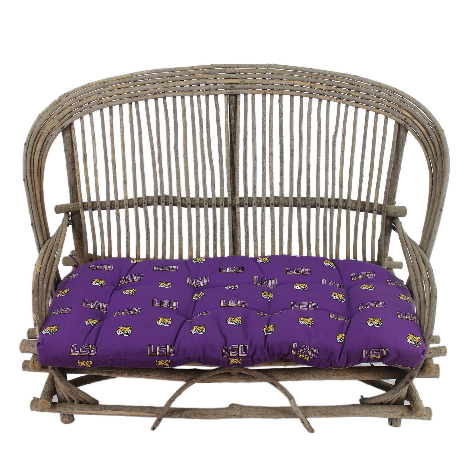 LSU Tigers Settee Cushion, Patio Bench Cushion