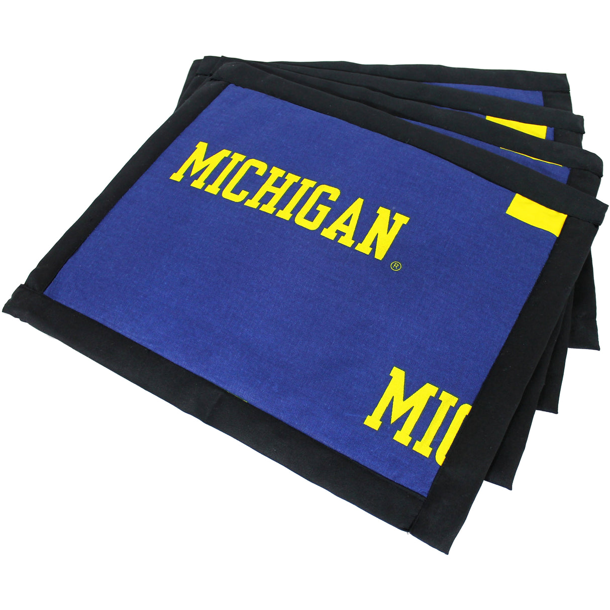 Michigan Wolverines Placemat Set, Set of 4 Cotton and Reusable Placemats