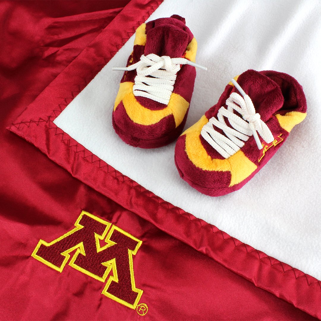 Minnesota Golden Gophers Baby Blanket & Slippers Set