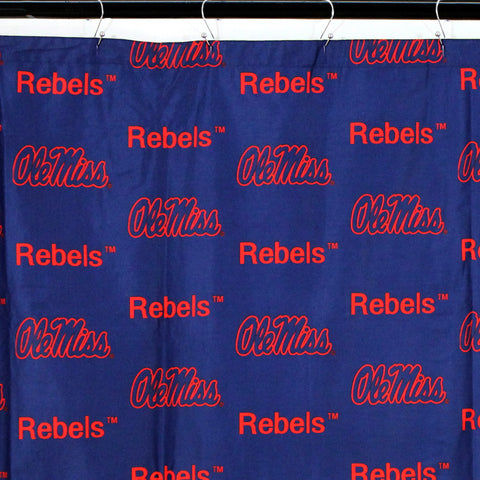 Ole Miss Rebels Shower Curtain Cover