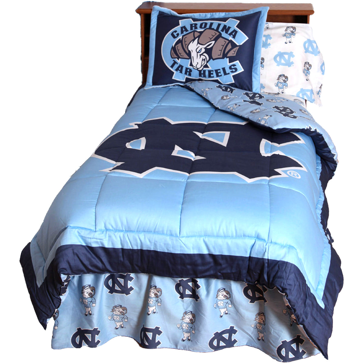 NFL Carolina Panthers Bed in Bag Set, Full Size, Team Colors, 100