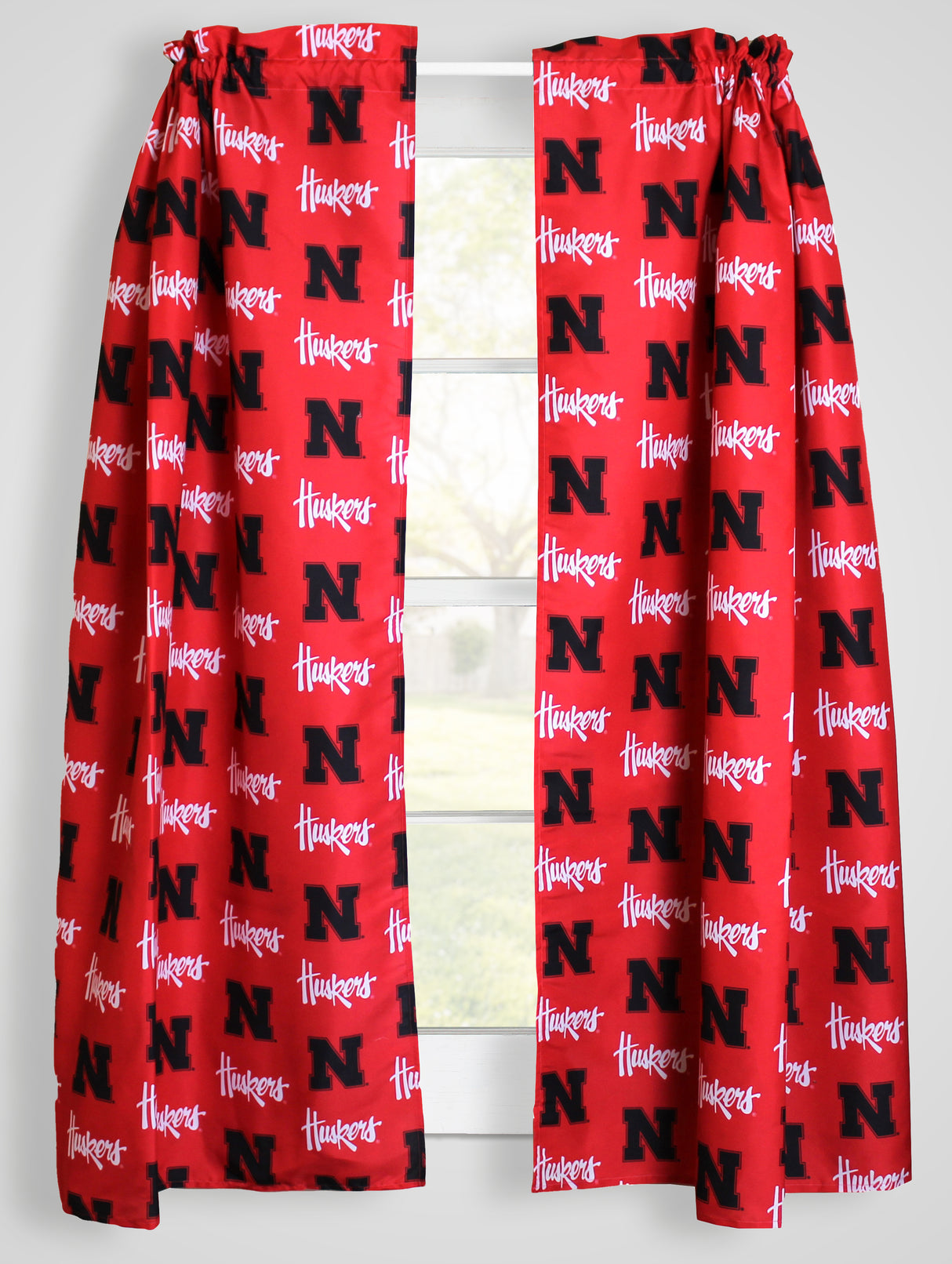 Nebraska Huskers Curtain Panels - 63" or 84"