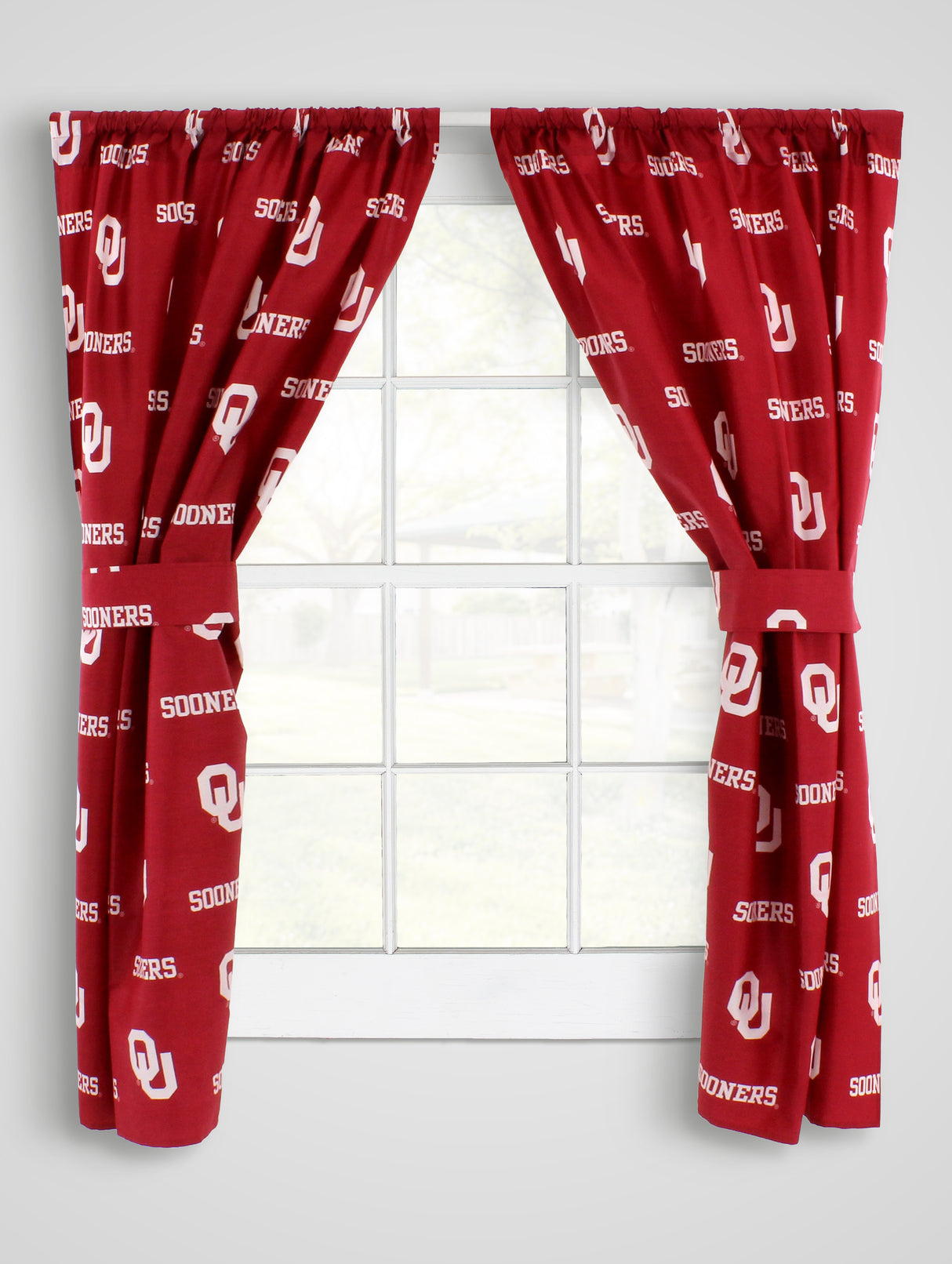 Oklahoma Sooners Curtain Panels - 63" or 84"