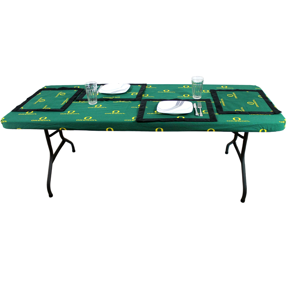 Oregon Ducks Placemat Set, Set of 4 Cotton and Reusable Placemats