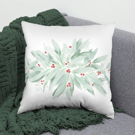 Watercolor Garland Decorative Pillow, 2 Sizes, Made in the USA