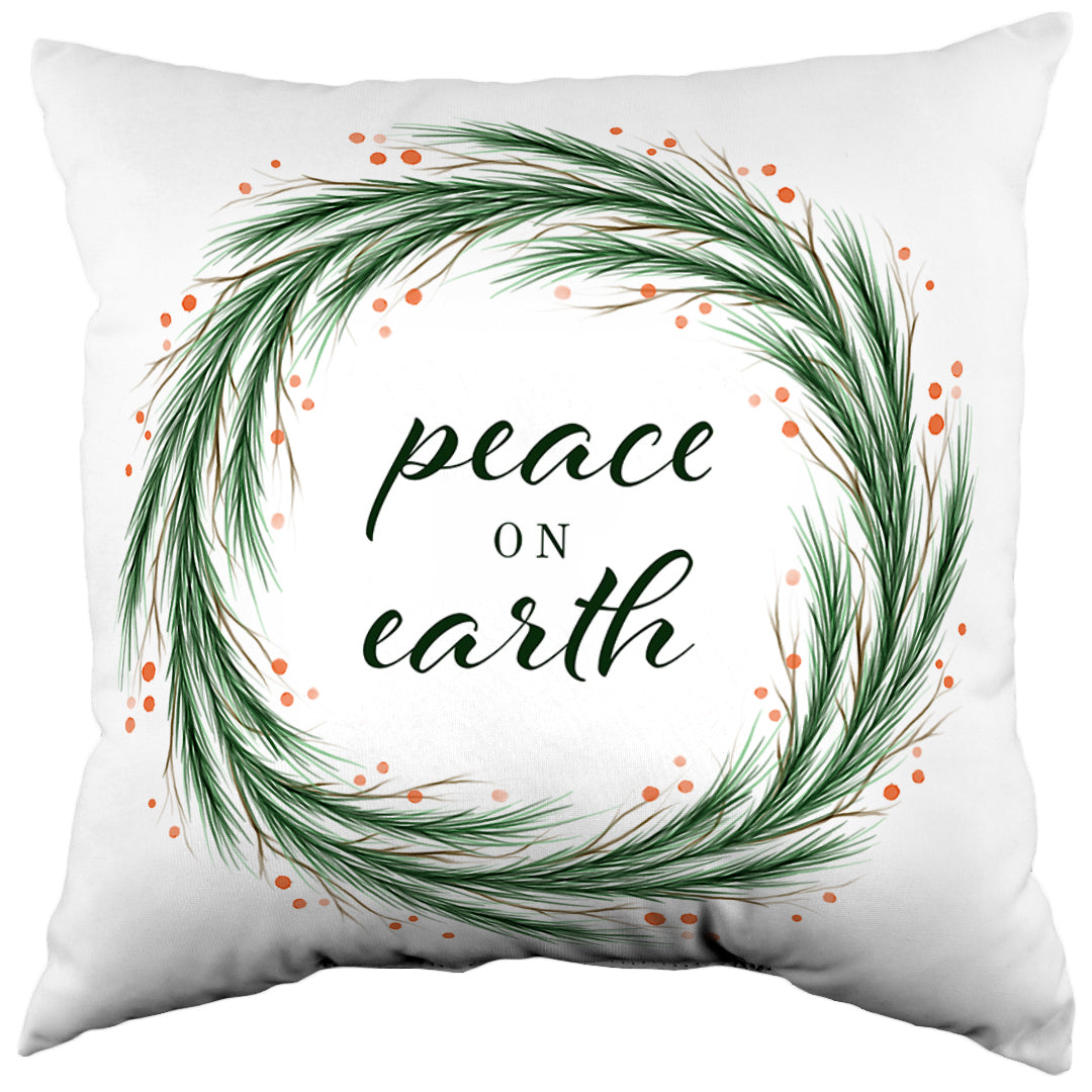 Peace on Earth Double Sided Pillow, Made in the USA