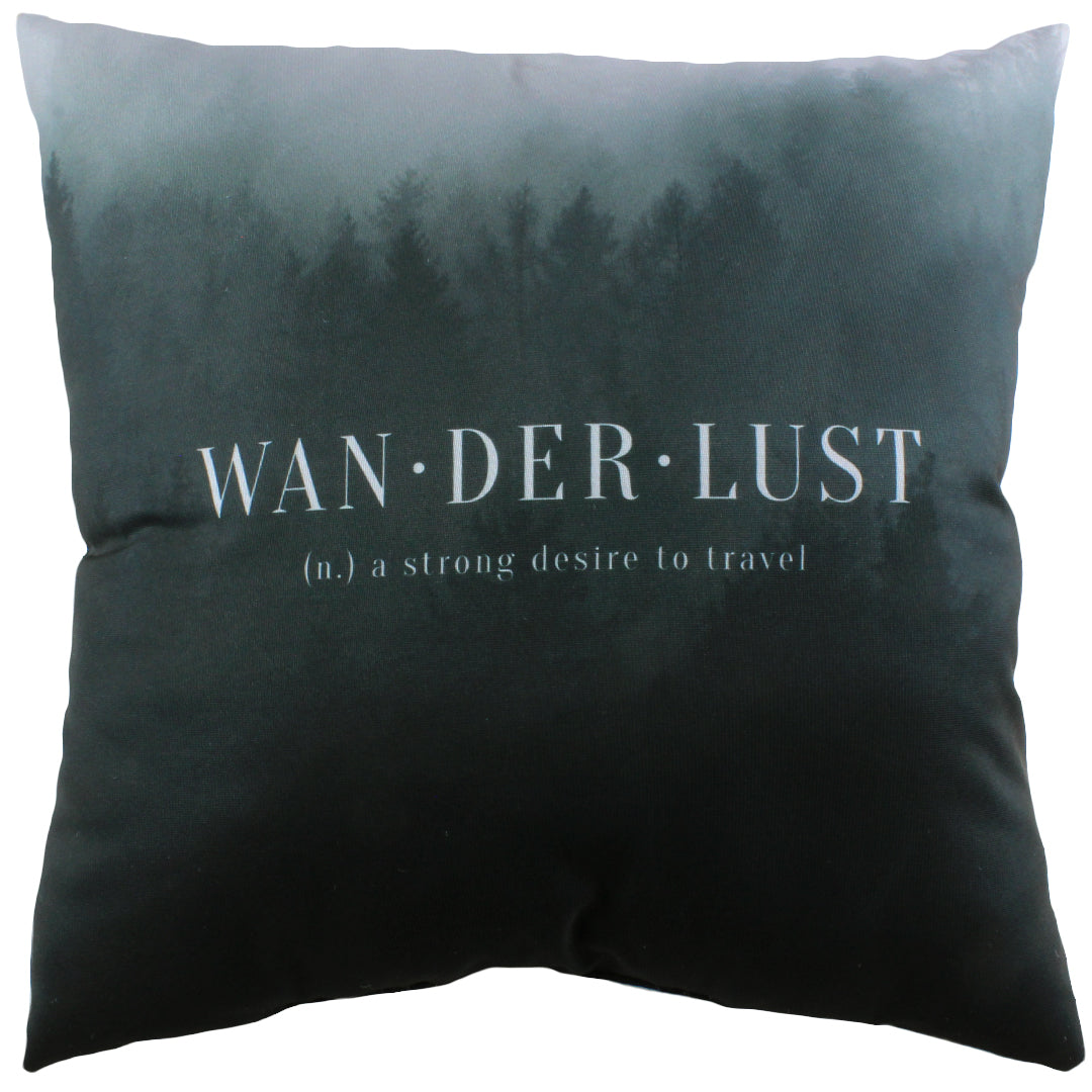 Wanderlust Reversible Decorative Pillow, 16" x 16", Made in the USA
