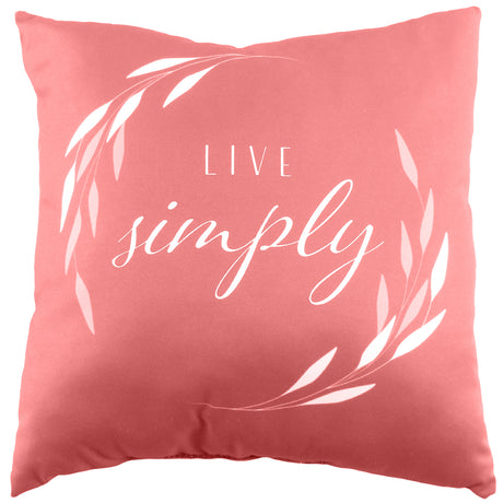 Live Simply Reversible Pillow
