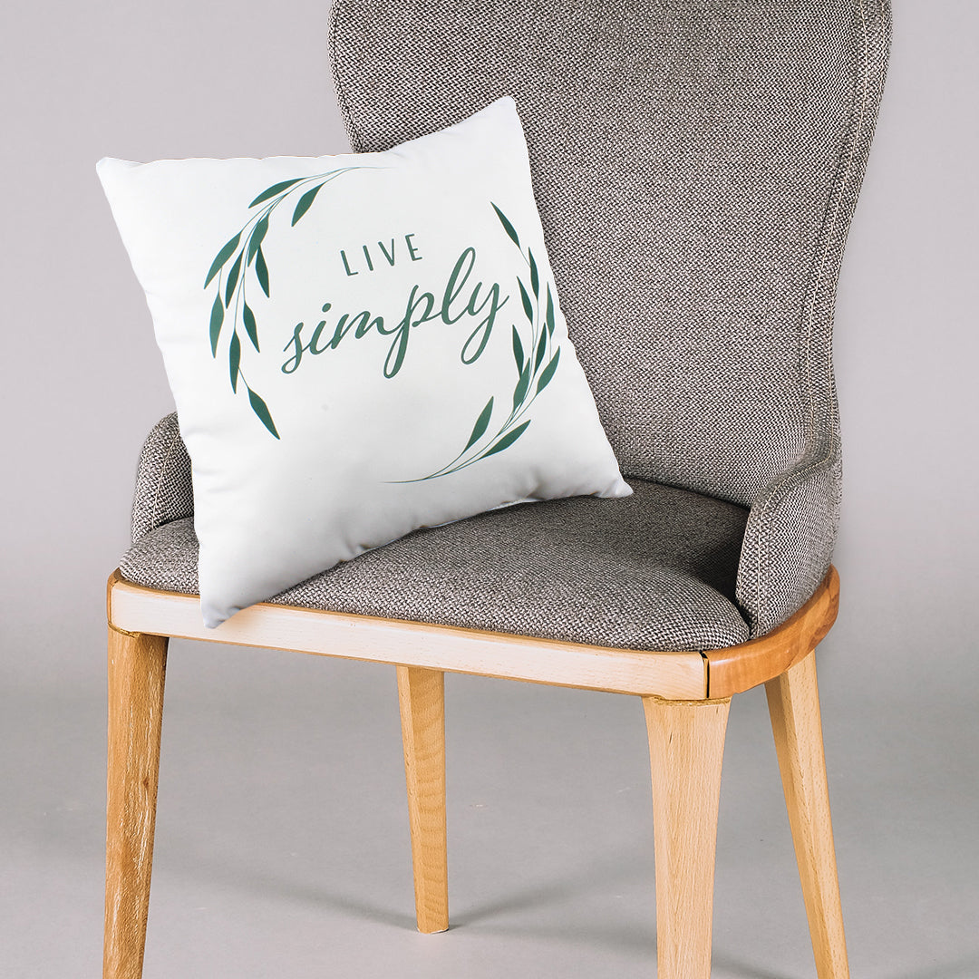 Live Simply Reversible Pillow