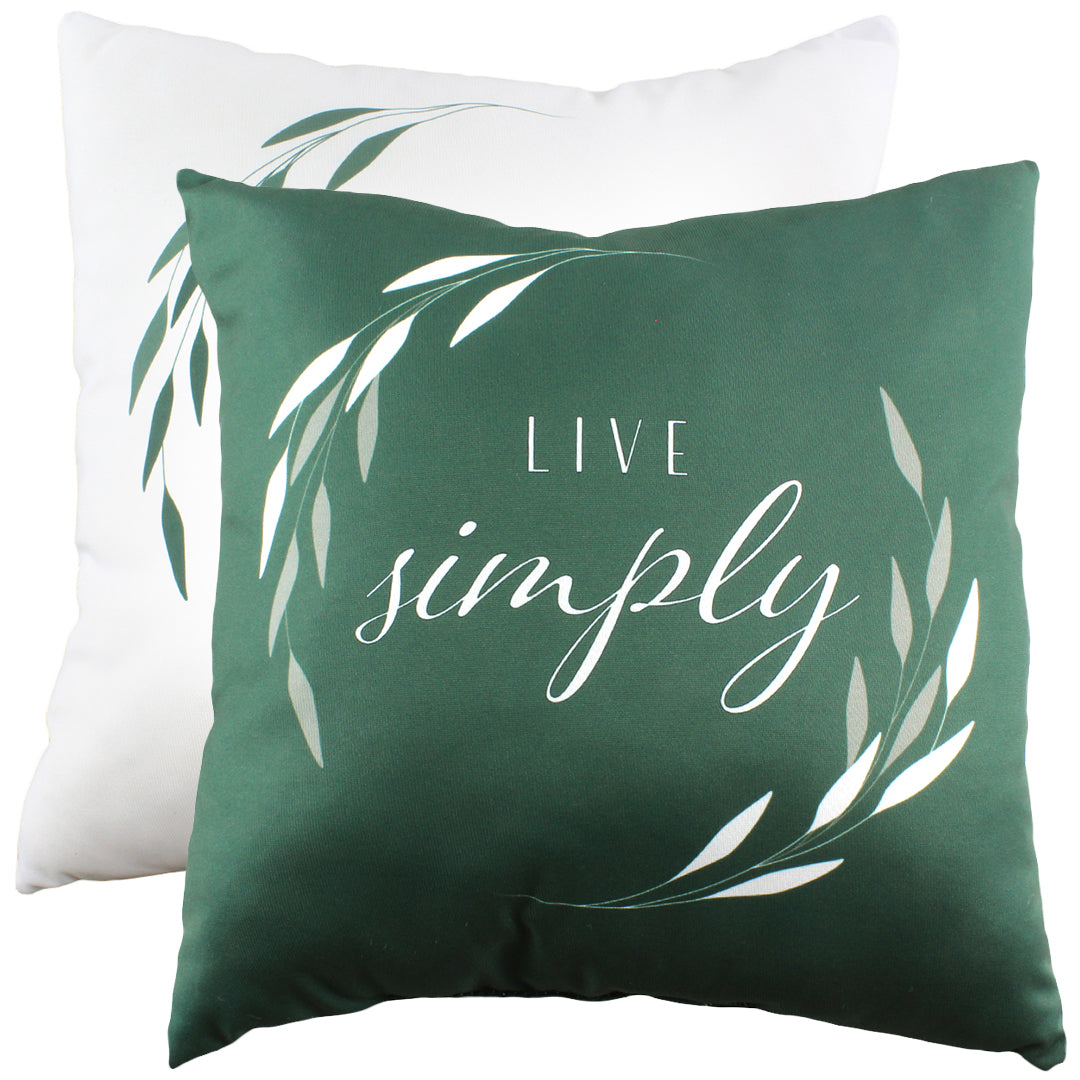 Live Simply Reversible Pillow