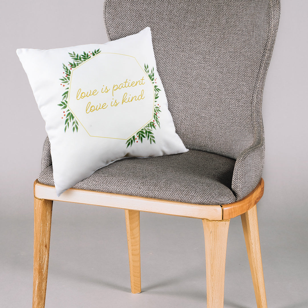 Love Is Patient Reversible Pillow