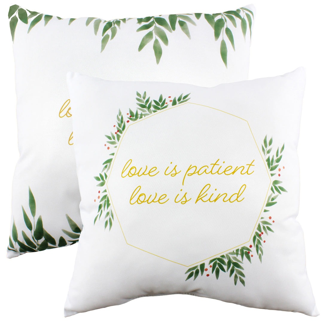 Love Is Patient Reversible Pillow