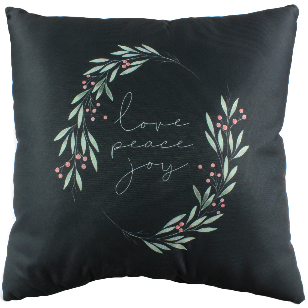 Love Peace Joy Reversible Pillow