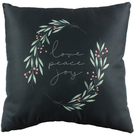 Love Peace Joy Reversible Pillow