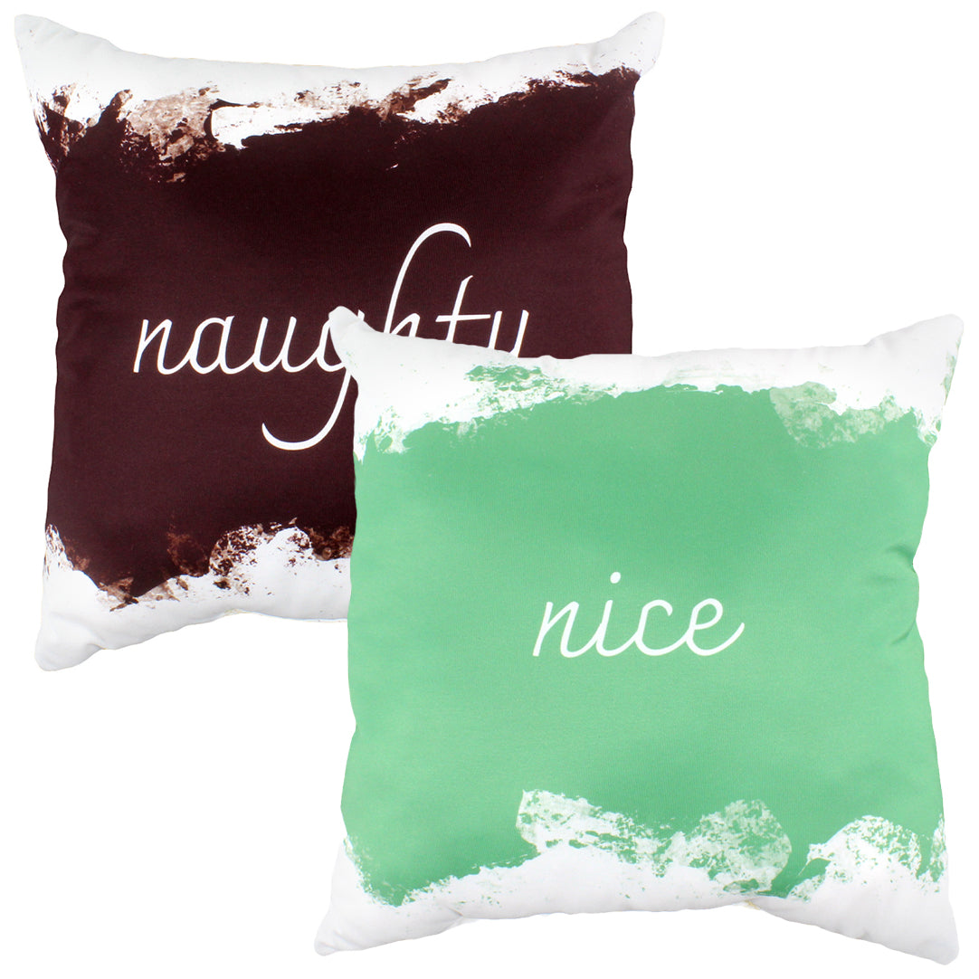 Naughty / Nice Reversible Pillow