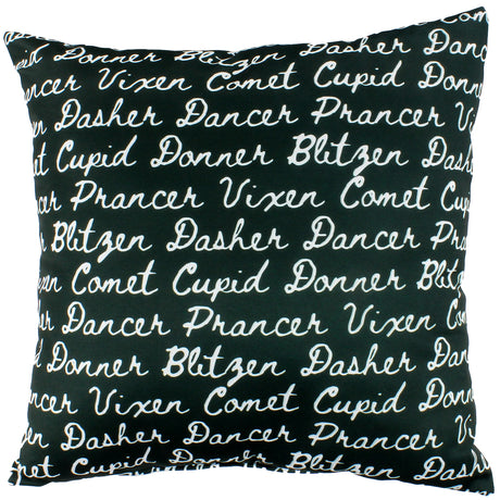 Reindeer Names Reversible Pillow