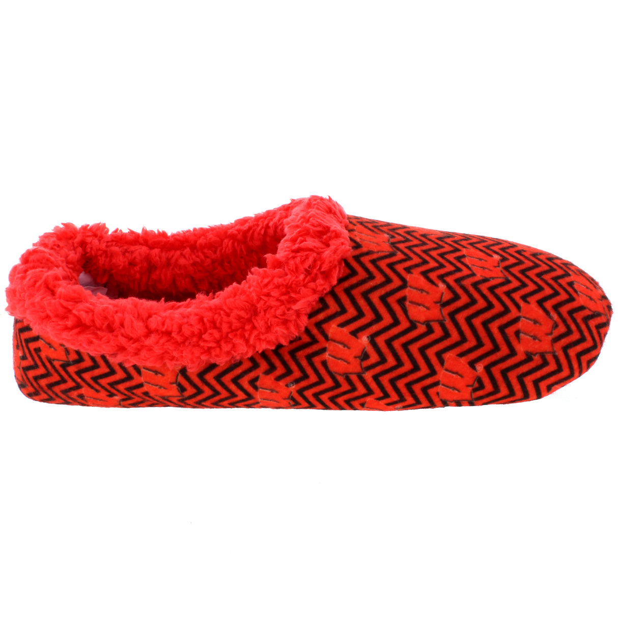 Wisconsin Badgers Chevron Slip On Slippers