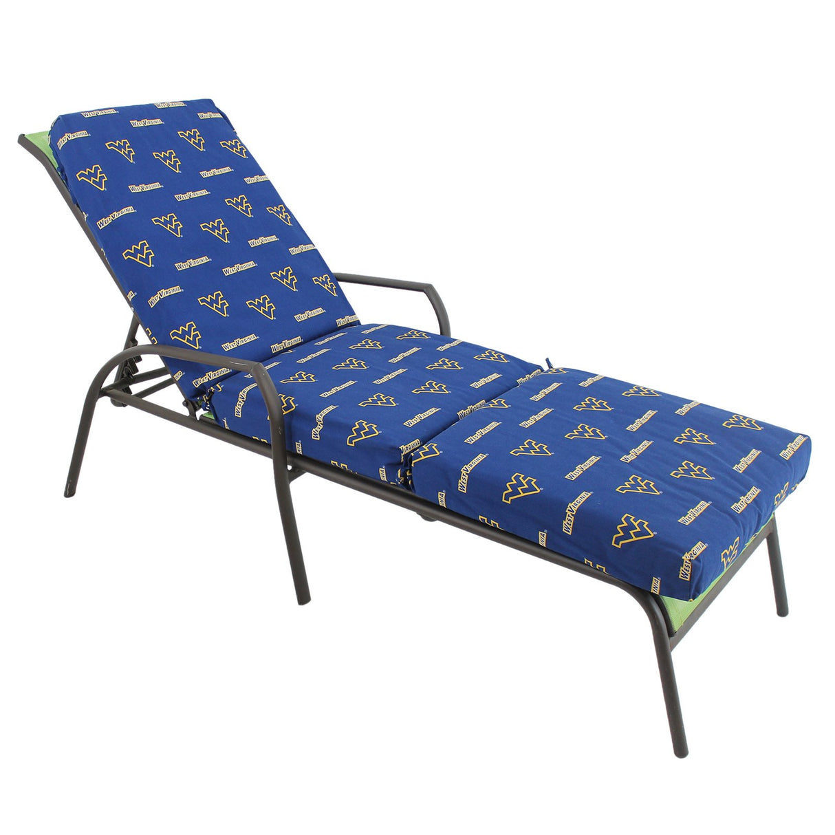 West Virginia Mountaineers Three Piece Chaise Lounge Cushion