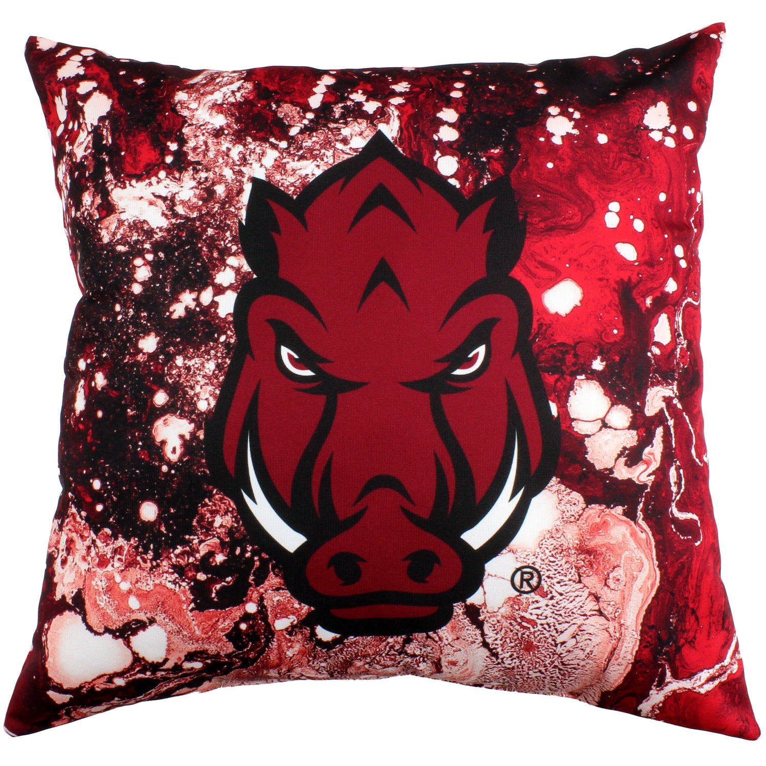 Arkansas Razorbacks 2 Sided Color Swept Decorative Pillow, 16" x 16"