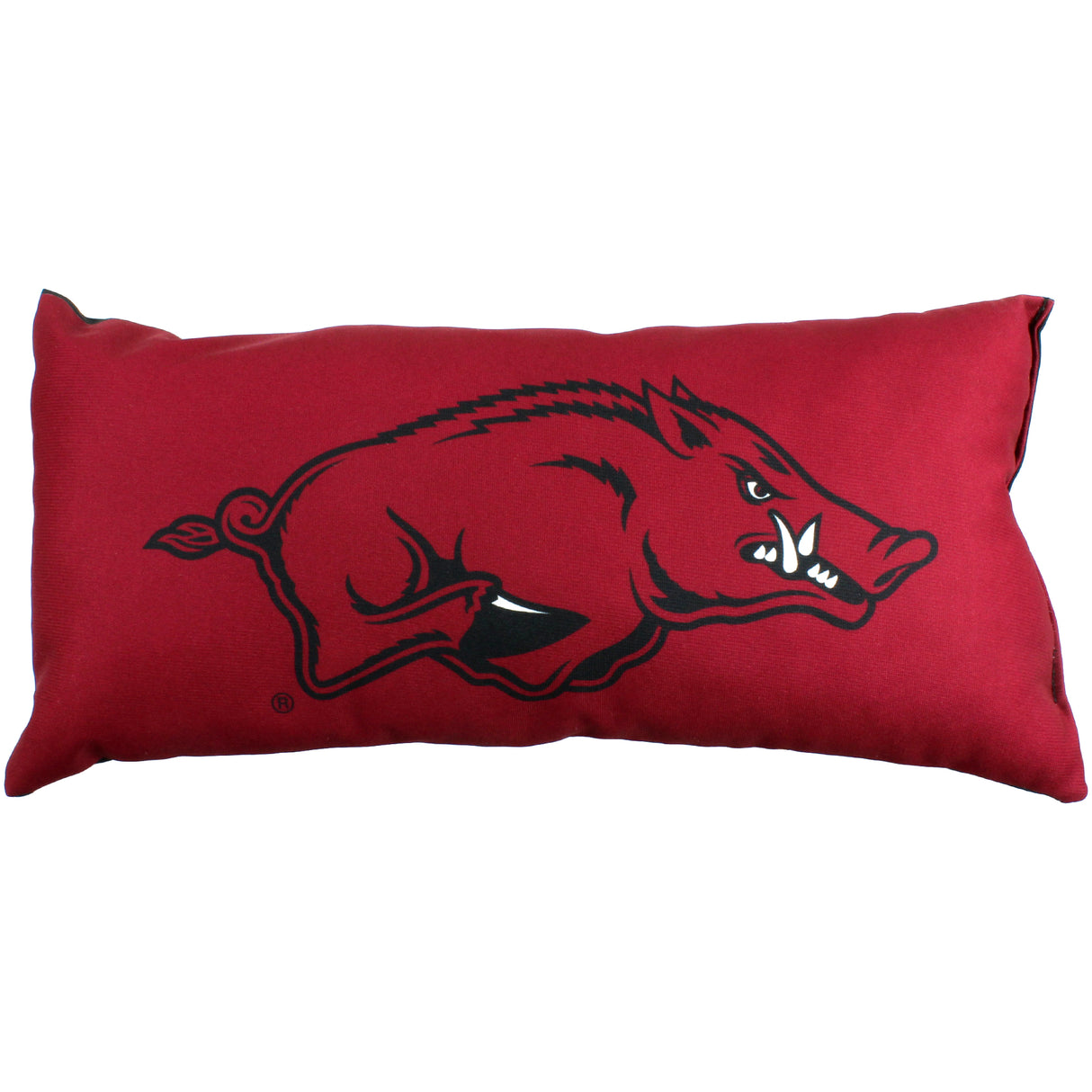 Arkansas Razorbacks 2 Sided Bolster Travel Pillow, 16" x 6", Made in the USA