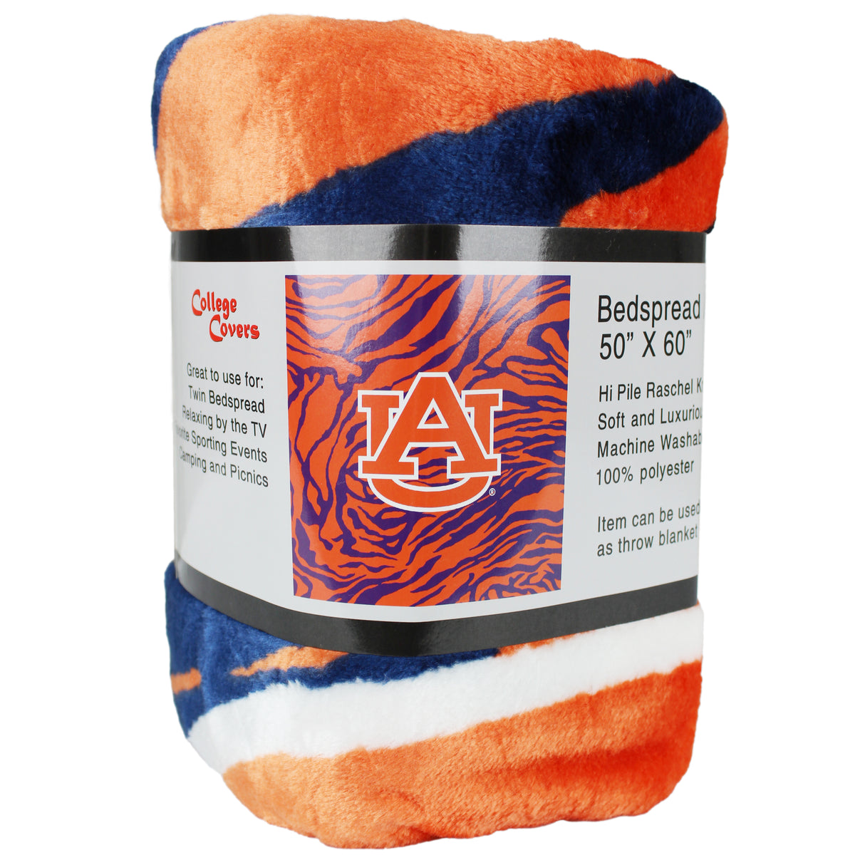 Auburn Tigers Raschel Throw Blanket