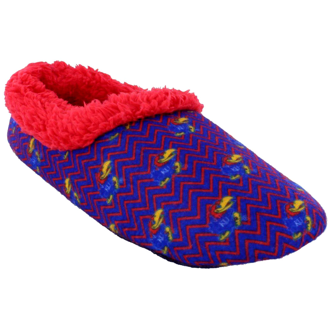 Kansas Jayhawks Chevron Slip On Slippers