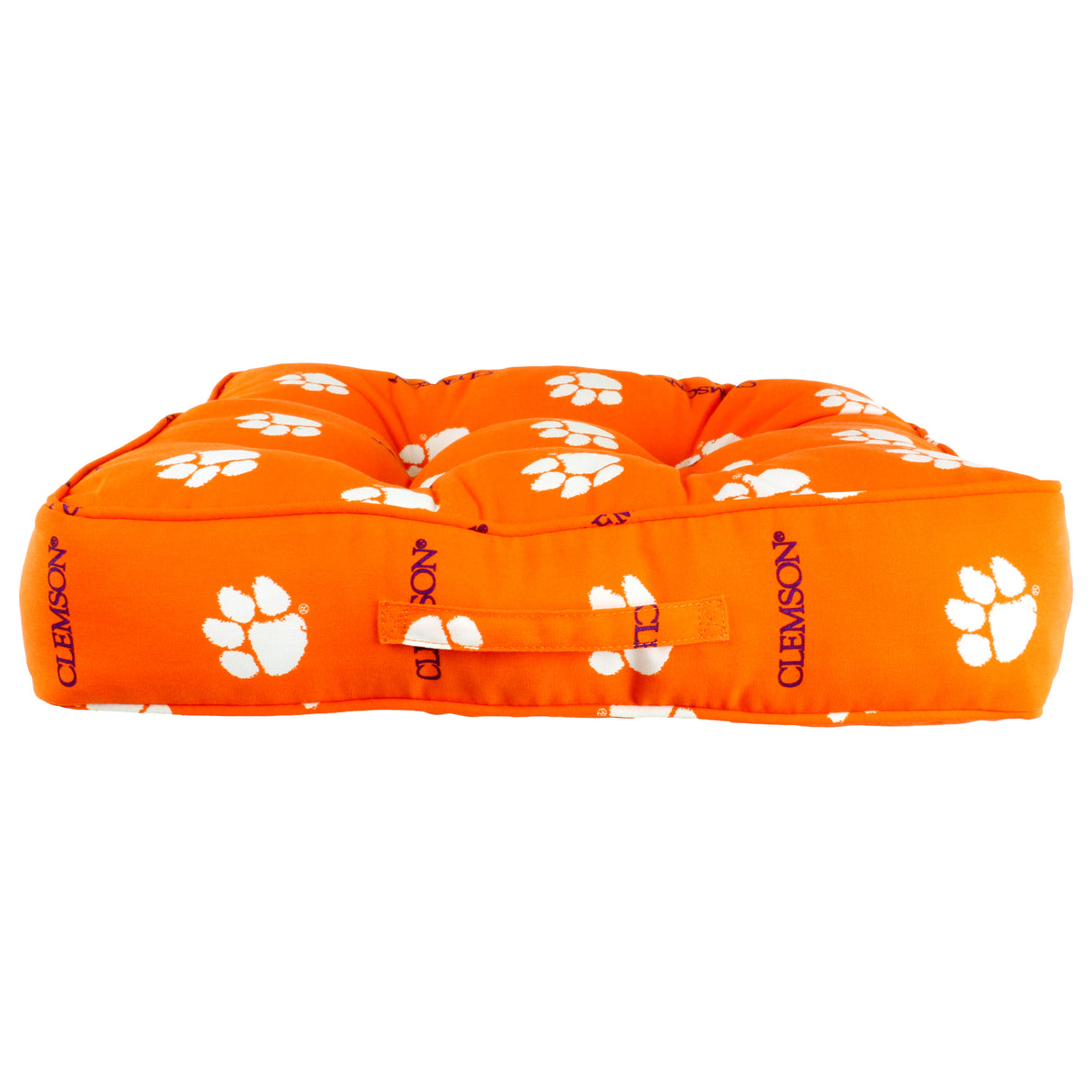 Clemson Tigers Floor Pillow or Pet Bed, 24" x 24" Square