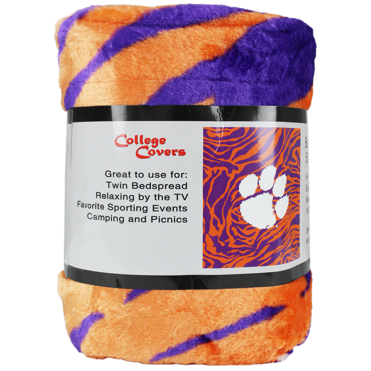 Clemson Tigers Raschel Throw Blanket