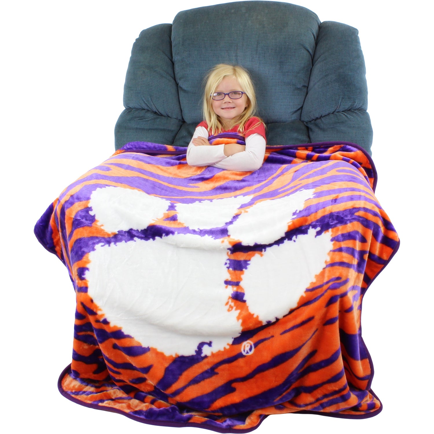 Clemson Tigers Raschel Throw Blanket