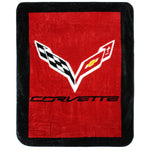 Corvette Plush Throw Blanket, Bedspread, 86" x 63"