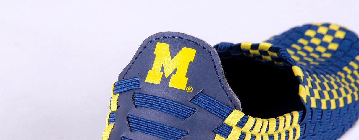 Michigan Wolverines Woven Colors Comfy Slip On Shoes