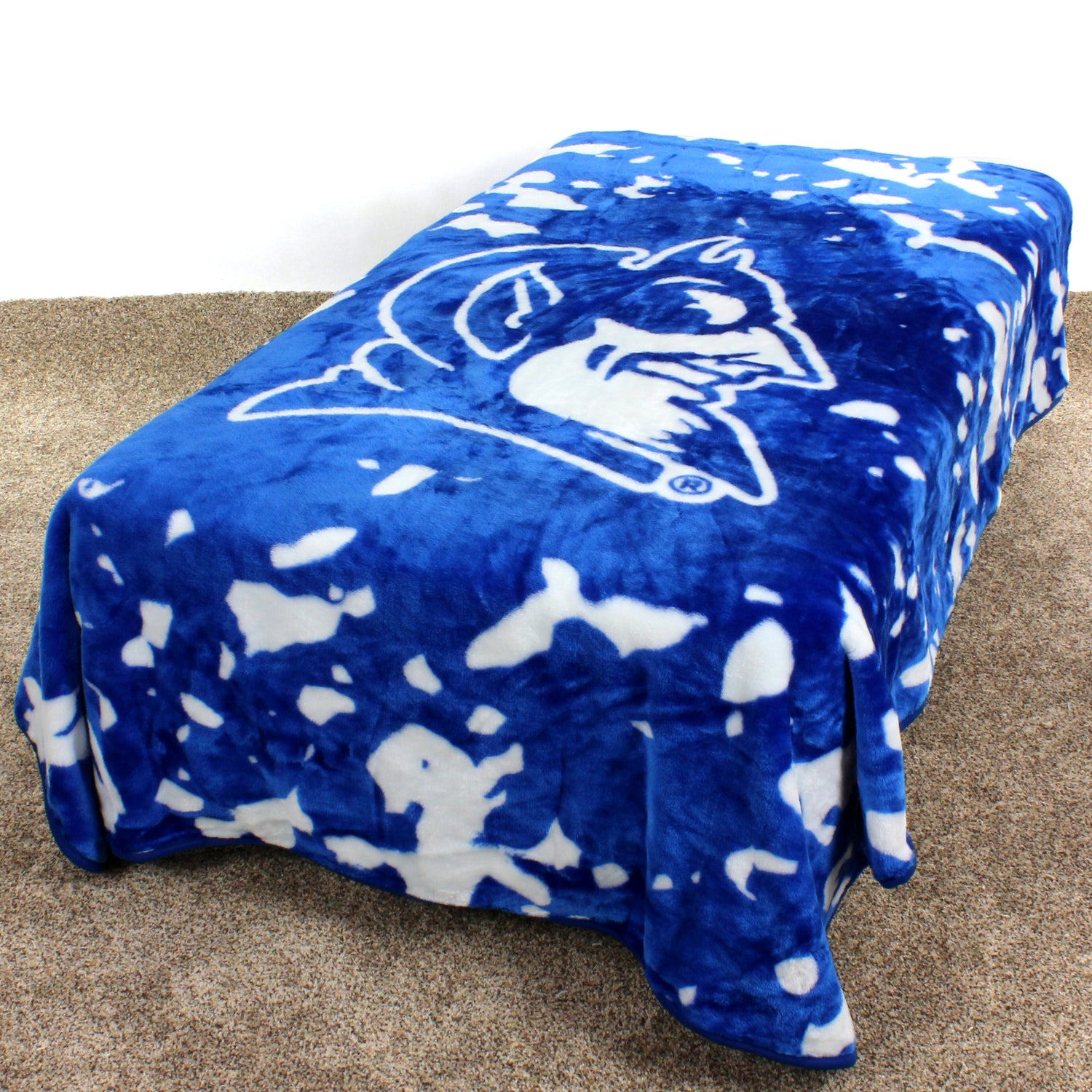Duke Blue Devils Plush Throw Blanket, Bedspread, 86" x 63"