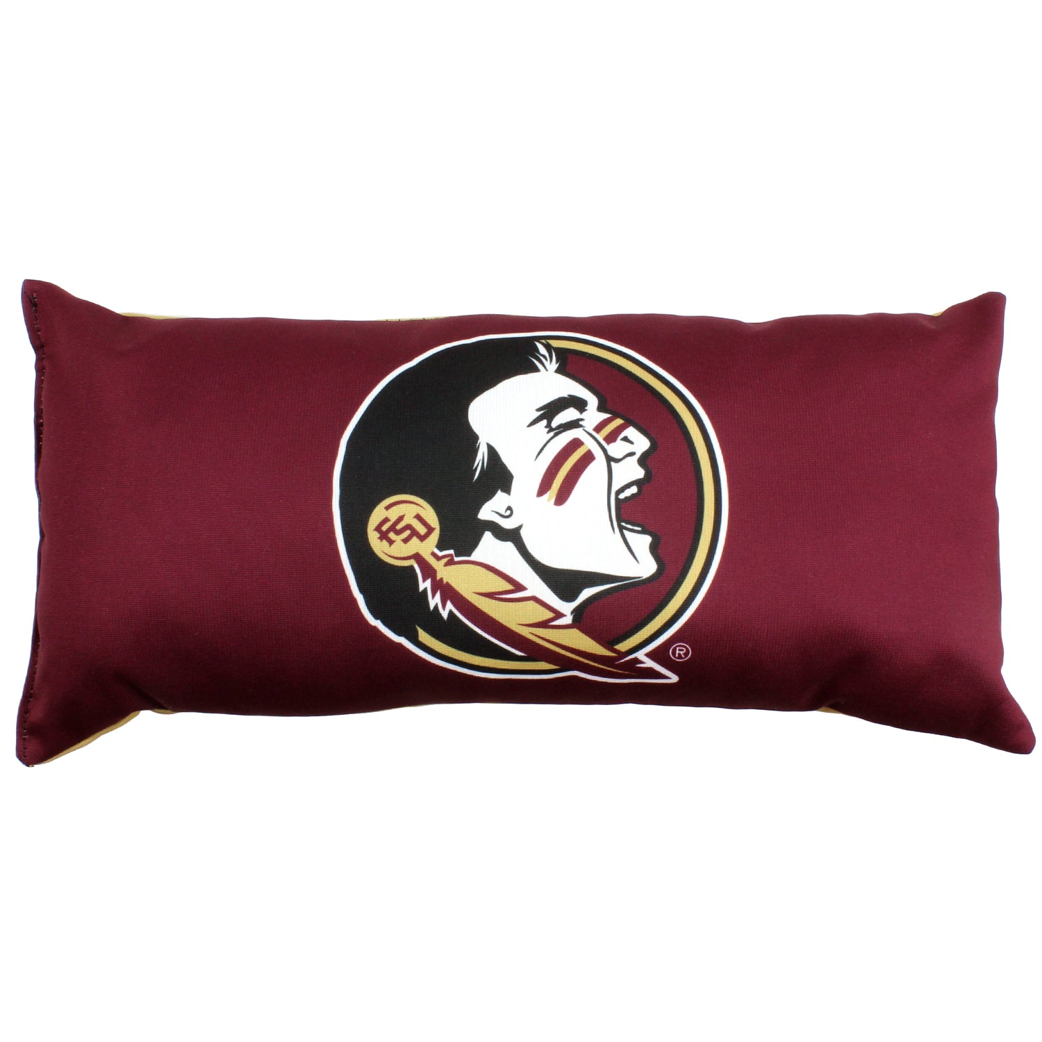 Florida State Seminoles 2 Sided Bolster Travel Pillow, 16" x 6", Made in the USA