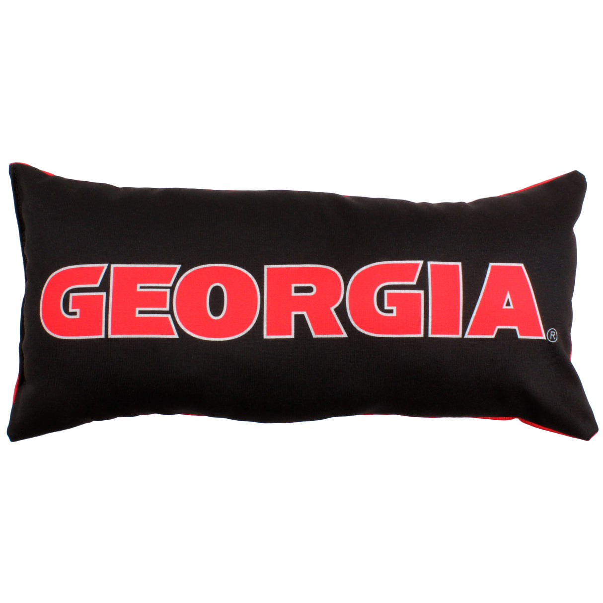 Georgia Bulldogs 2 Sided Bolster Travel Pillow, 16" x 6", Made in the USA