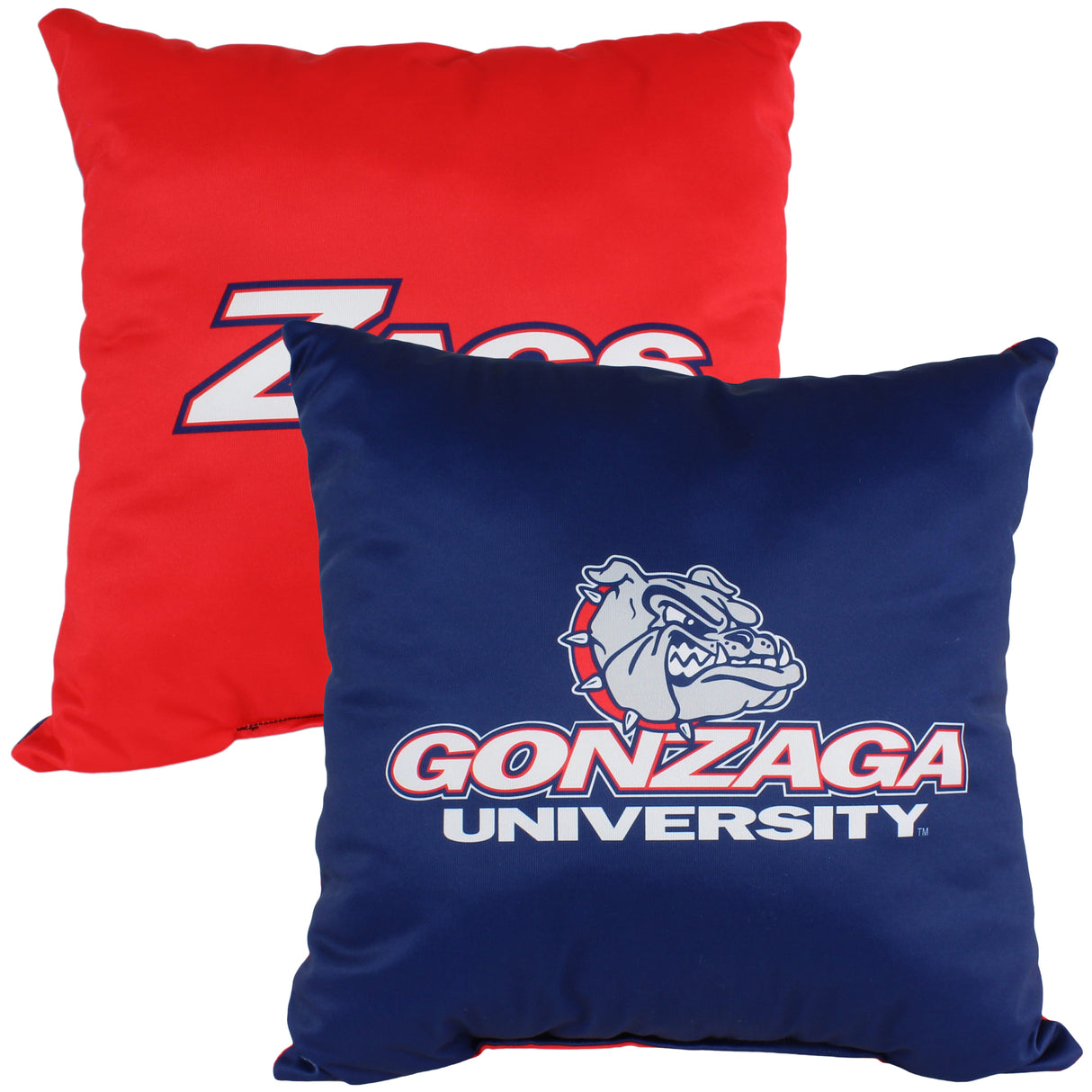 Gonzaga Bulldogs 2 Sided Decorative Pillow, 16" x 16", Made in the USA