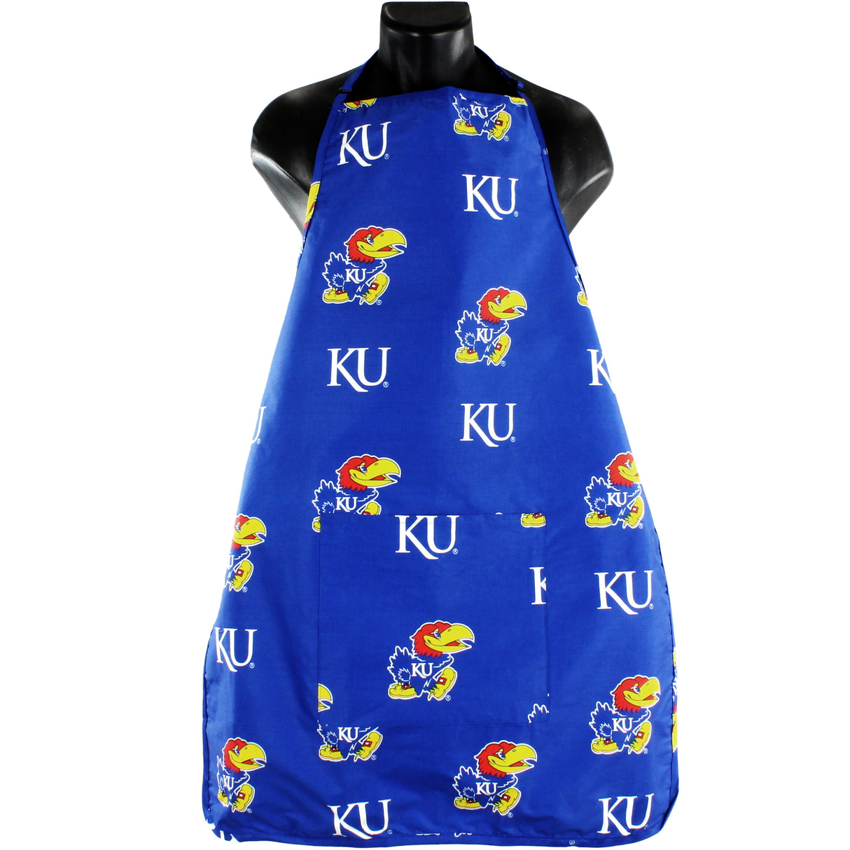 Kansas Jayhawks Grilling Tailgating Apron with 9" Pocket, Adjustable