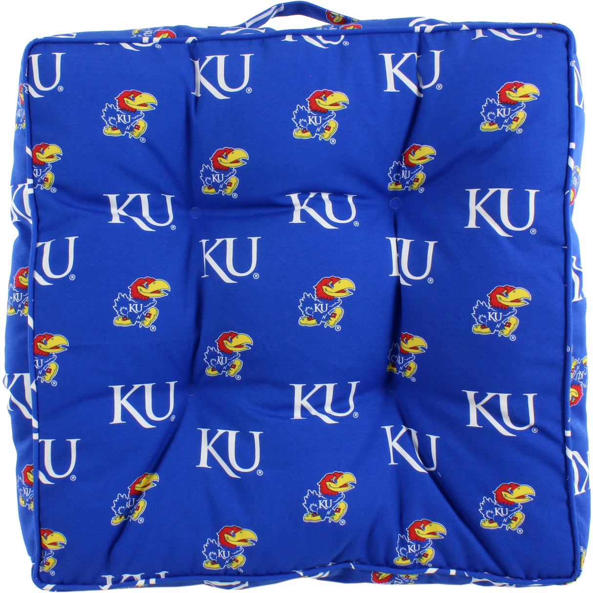 Kansas Jayhawks Floor Pillow or Pet Bed, 24" x 24" Square