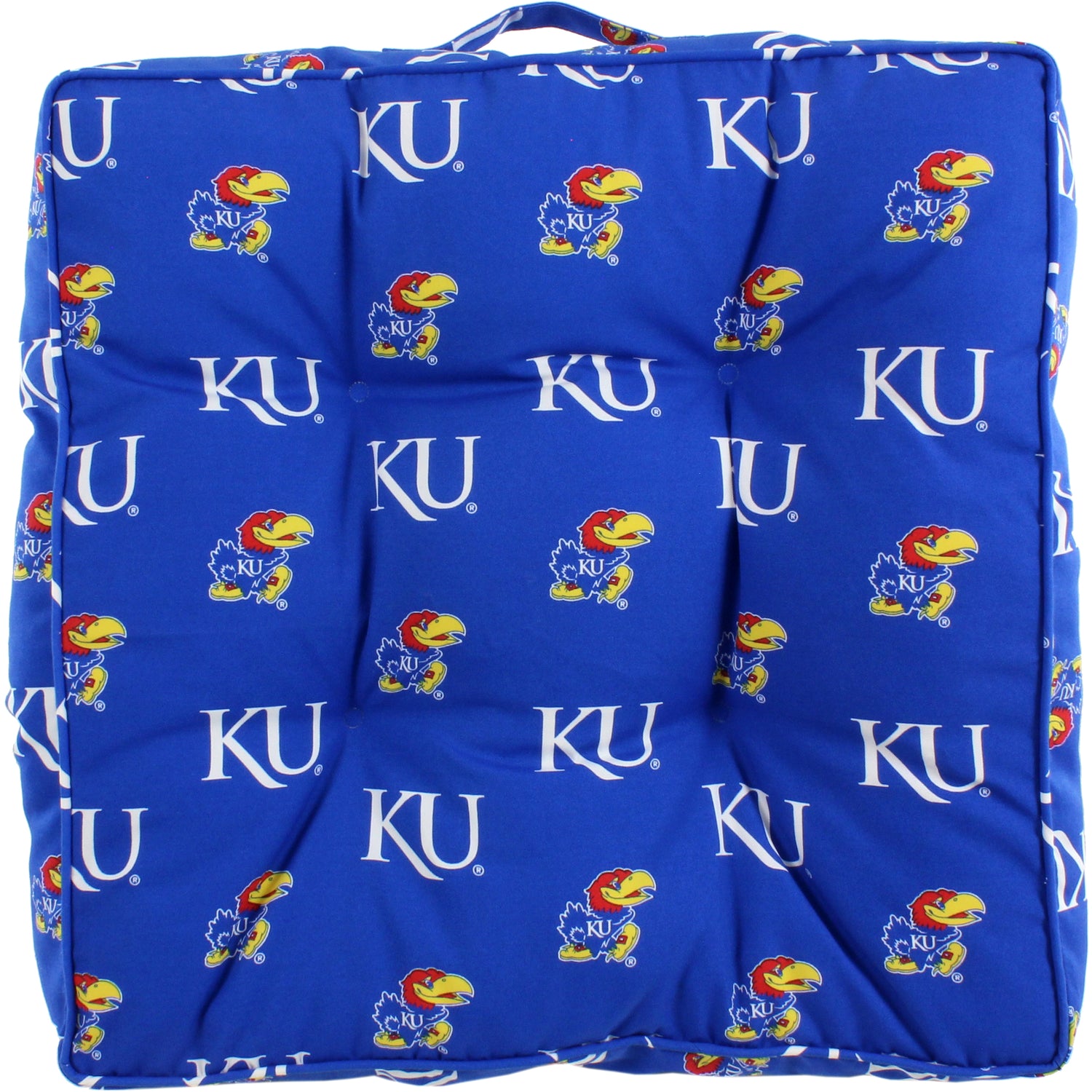 Kansas Jayhawks Floor Pillow or Pet Bed, 24" x 24" Square